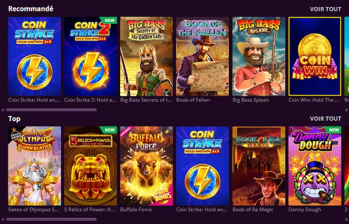 Malina Casino games